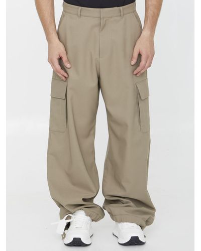 Off-White c/o Virgil Abloh Ow Emb Drill Cargo Pants - Natural