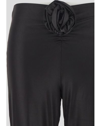 ROTATE BIRGER CHRISTENSEN Coated Jersey Trousers - Black