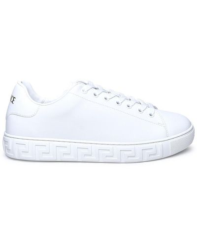 Versace White Leather Sneakers