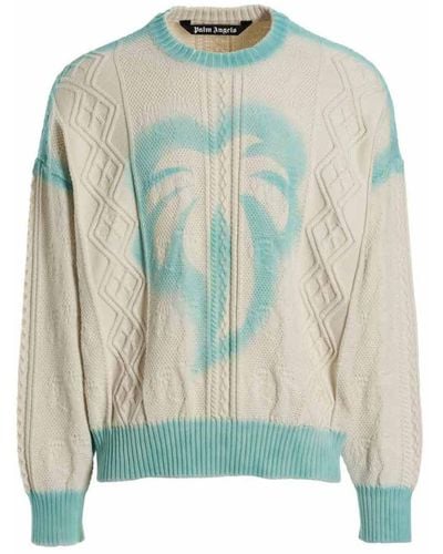 Palm Angels Palm White Patent Leather Sweater