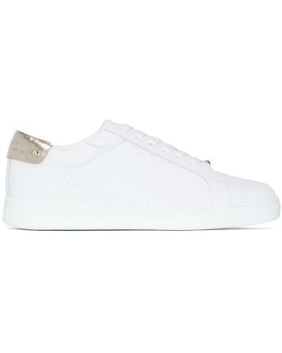 Jimmy Choo Rome/f Leather Trainers - Women's - Calf Leather/nappa Leather/rubber - White