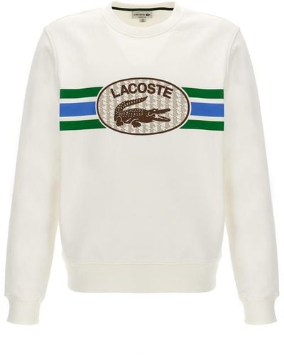 Lacoste Logo Print Sweatshirt - White