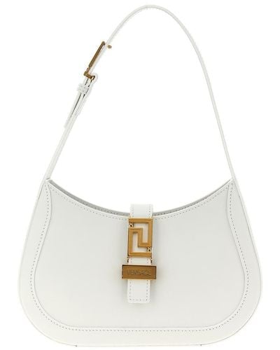 Versace Greca Goddess Shoulder Bags - White