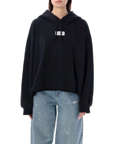 MM6 by Maison Martin Margiela Tag Front Hoodie - Blue