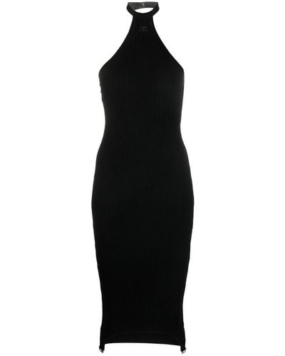 Courreges Dress With Logo - Black