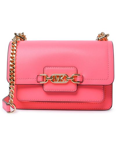Michael Kors Extra Small 'heather' Camila Rose Leather Bag - Pink