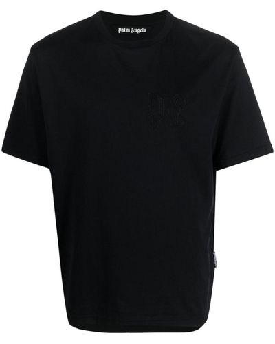 Palm Angels Slim Monogram T-shirt - Black