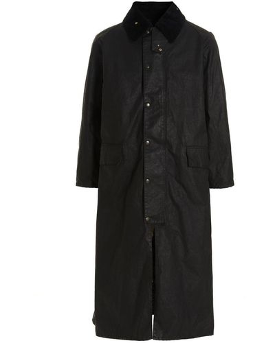 Maison Margiela Waxed Cotton Trench Coat - Black