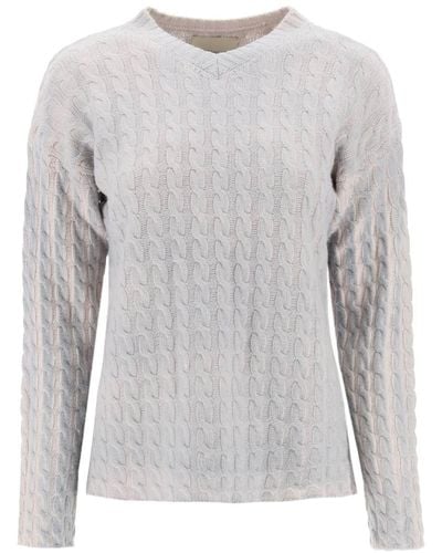 Paloma Wool Ainhoa Cable Knit Sweater - Gray