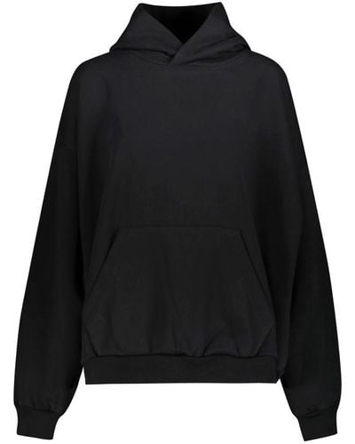 Balenciaga Hoodie With Print On The Back Clothing - Black