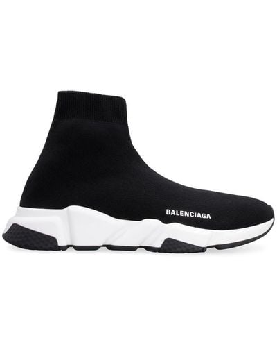 Balenciaga Speed Knitted Sock-style Sneakers - White