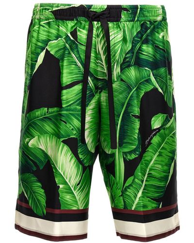 Dolce & Gabbana All Over Print Bermuda Shorts - Green