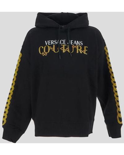 Versace Jeans Couture Logo Chain Print Sweatshirt - Black