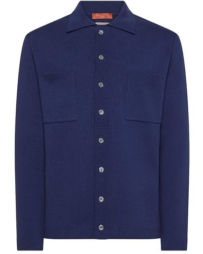 Daniele Fiesoli Cotton Cardigan With Front Pockets - Blue