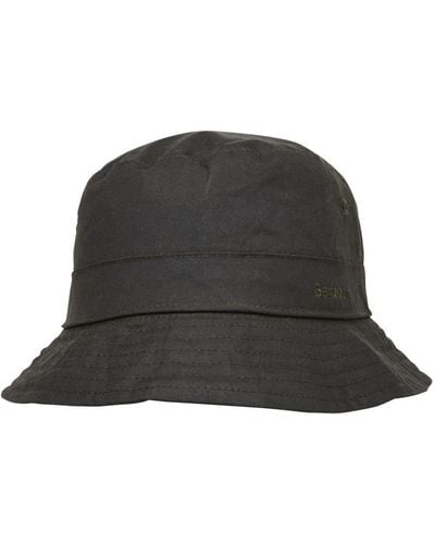 Barbour Belsay Logo Embroidered Bucket Hat - Black
