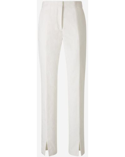 Jil Sander Slim Fit Formal Trousers - White