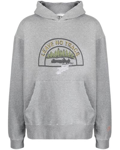 President's Printed Cotton Hoodie - Gray