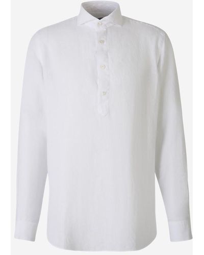 Vincenzo Di Ruggiero Plain Linen Shirt - White