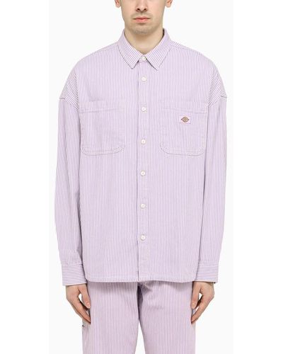 Dickies Wide Lilac Striped Shirt - Purple