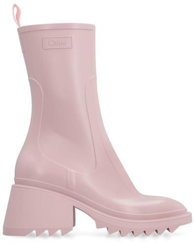 Chloé Betty Rubber Boots - Pink