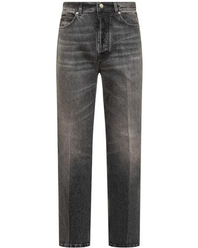 Ferragamo Jeans With Logo - Grey