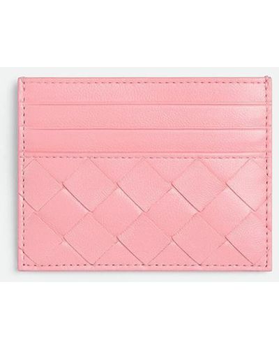Bottega Veneta Woven Card Holder Accessories - Pink