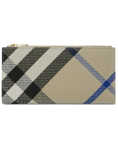 Burberry "Check" Bifold Wallet - Grey
