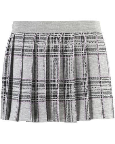 GIUSEPPE DI MORABITO Pleated Knitted Skirt - Grey