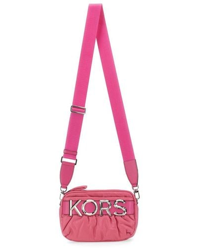 Michael Kors Camera Bag With Logo - Pink