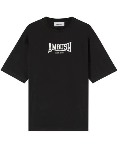 Ambush Logo-print Organic-cotton T-shirt - Black