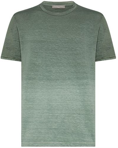Daniele Fiesoli Linen Ombre Effect T-Shirt - Blue
