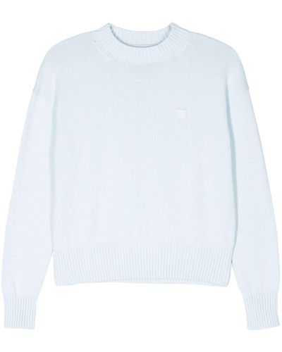 Calvin Klein Logo-appliqué Cotton Jumper - White