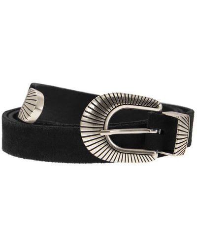 Alberto Luti Leather Belt - Black
