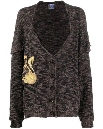 VITELLI Liberty Cardigan With Embroidery Clothing - Black