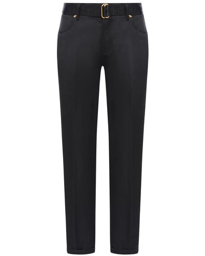 Tom Ford High Waisted Trousers - Black
