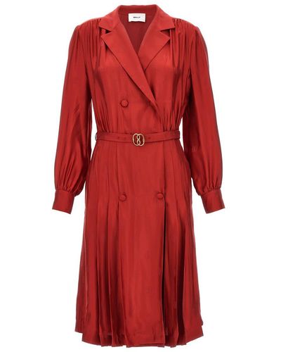 Bally All Over Logo Dress Dresses Red