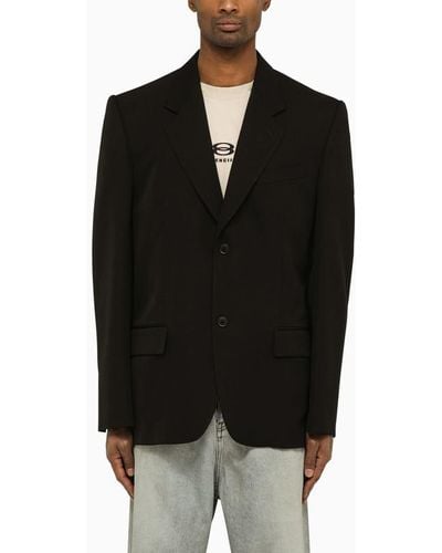 Balenciaga Black Wool Single Breasted Jacket