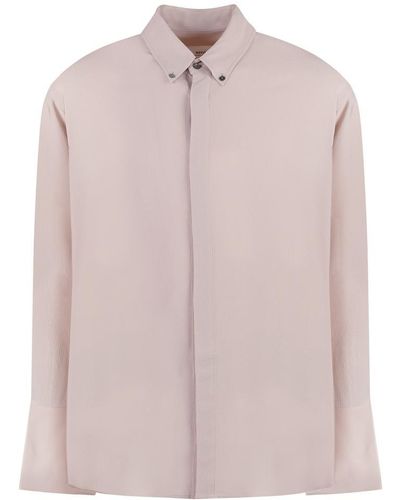 Ami Paris Ami Paris Silk Blend Shirt - Pink