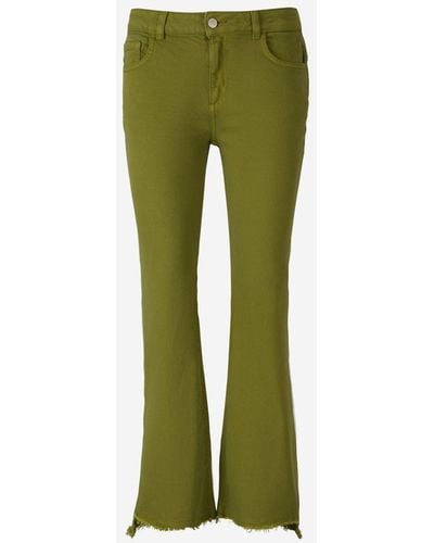 Dorothee Schumacher Cotton Bootcut Jeans - Green