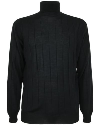 FILIPPO DE LAURENTIIS Royal Merino Long Sleeves Turtle Neck Sweater - Black
