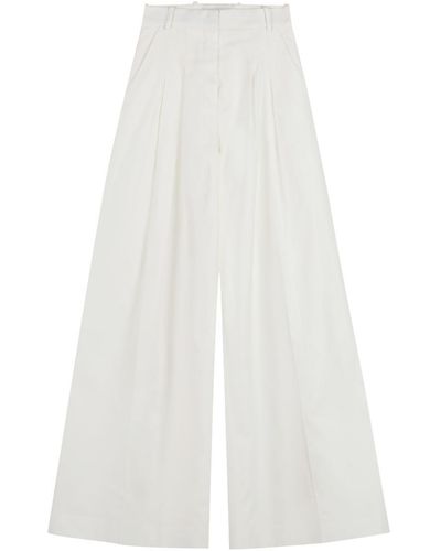 Nina Ricci Cotton-Linen Pants - White