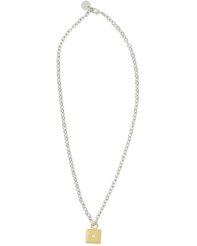 Marni Necklace With Die Shaped Pendant - White
