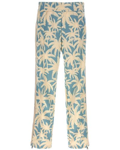 Palm Angels Palms Allover Joggers - Blue