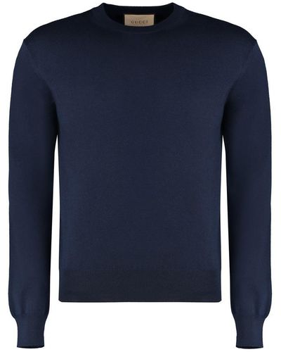 Gucci Crew-neck Wool Sweater - Blue