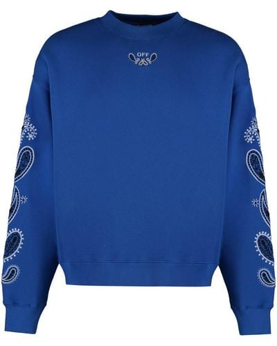 Off-White c/o Virgil Abloh Off White "arrow Bandana Crewneck Sweat - Blue