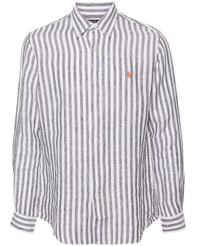 Polo Ralph Lauren Stripe-pattern Linen Shirt - White