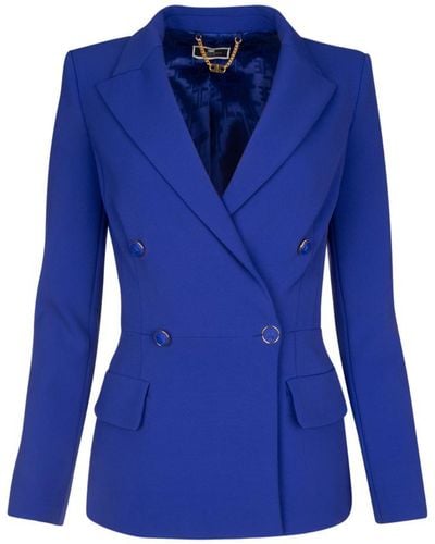Elisabetta Franchi Jackets And Vests - Blue