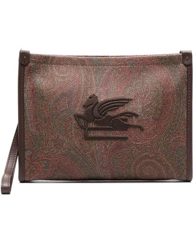 Etro Pouch Media Bags - Brown