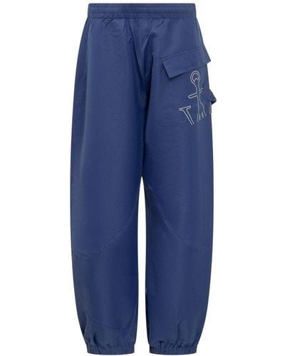 JW Anderson Sweatpants Pants With Logo Anchor - Blue