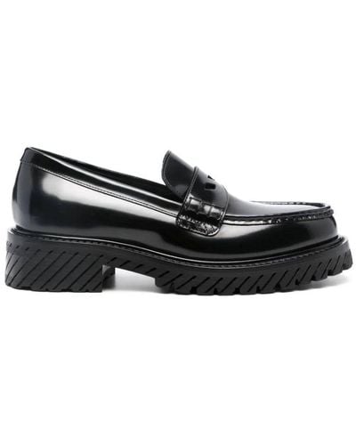 Off-White c/o Virgil Abloh Combat Leather Loafers - Black